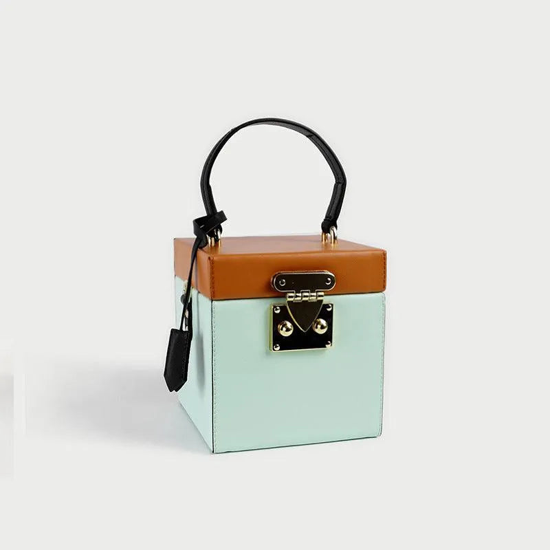 Leather lock box Bag - Bellarte Enchanté Leather lock box Bag